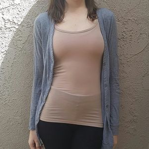 LAST CHANCE Grey cardigan with buttons and pockets